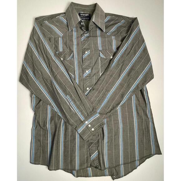 Vintage Wrangler Cowboy Cut Shirt- Men 16 1/2x 34 - Picture 1 of 6